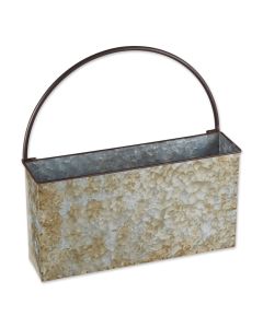 RECTANGLE GALVANIZED WALL PLANTER