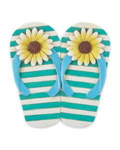 SUNFLOWER STRIPE FLIP FLOP STEPPING STONE