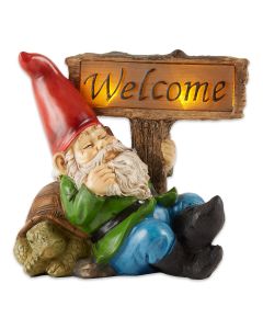 WELCOME GNOME SOLAR STATUE
